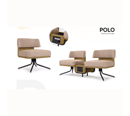 Polo İkili Priz Aparatlı Sehpalı Koltuk